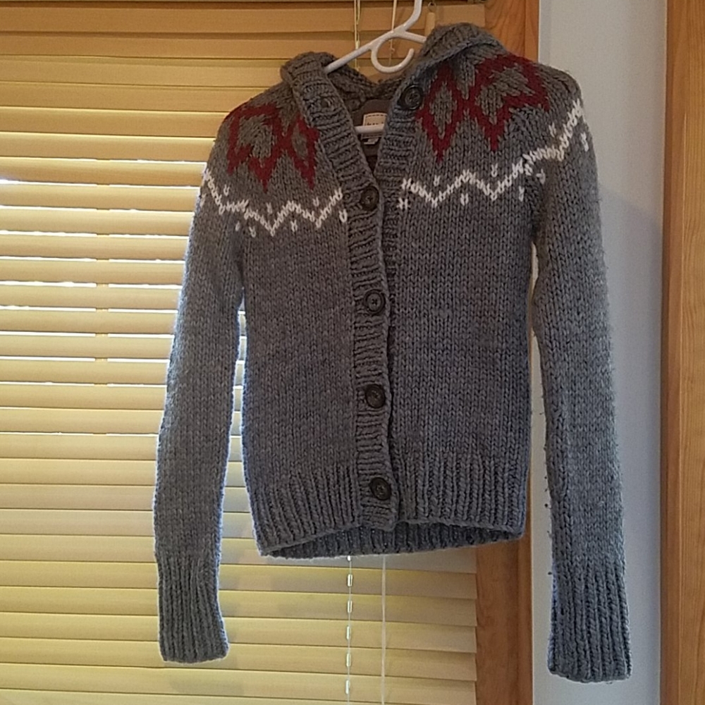 Kenji Handknit Gray Cardigan